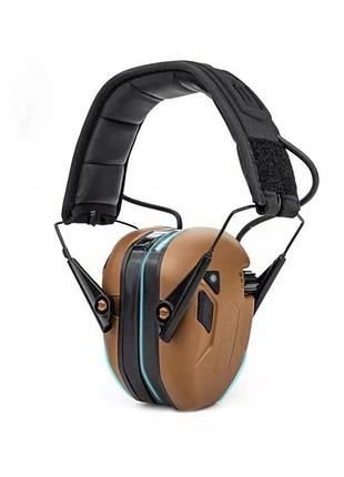 Навушники активні earmor m300t-cb bluetooth 5.4, шумозахист 22 дб, ipx5, coyote brown