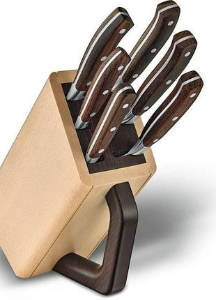 Набор кухонных ножей victorinox grand maître chef's wood cutlery 7.7240.6, 6 предметов, brown (vx77240.6)