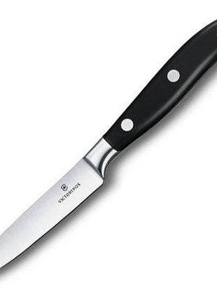 Ніж для нарізки м'яса victorinox grand maitre carving 10 см, чорний (vx77203.10g)