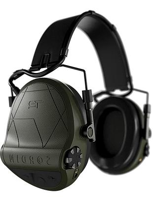 Навушники тактичні активні sordin supreme t2 headband green ip68 snr 29 4 режими звуку (303006-10p)