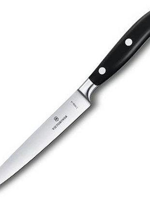Ніж для нарізки м'яса victorinox grand maitre, 15 см, чорний, vx77203.15g