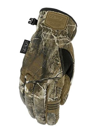 Тактические перчатки mechanix wear sub40 l, камуфляж realtree edge, утеплитель thinsulate, для профессионального и активного