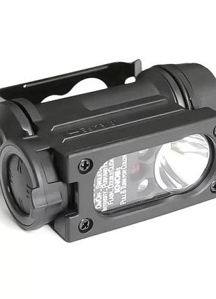 Налобный фонарь на шлем howard's armory sidewinder mpls compact ii с 4 типами светодиодов, черный корпус