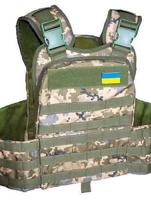 Плитоноска тактична військова жилет kirasa ki104-1 піксель