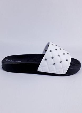 Шлепанцы jymnk 102-2 38(р) 22,8см черный с белым