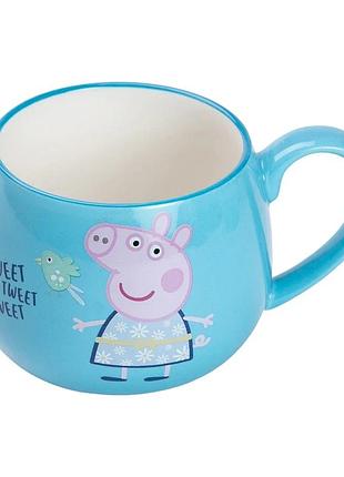 Кружка peppa pig порцелянова 400 мл синя hp-15-14