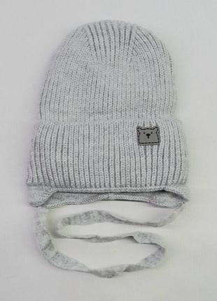 Зимняя шапка kraft 3321м 48-50см(р) св.серый