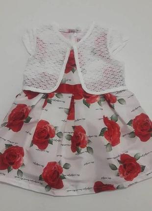 Сукня з болеро grace 80905 92см(р) білий з червоним
