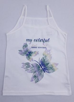 Майка из девочки donella 435036 134см 140см(р) молочный