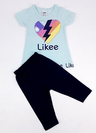 Костюм (футболка+бриджі) nnk 30798 92см (р) зелений з синім