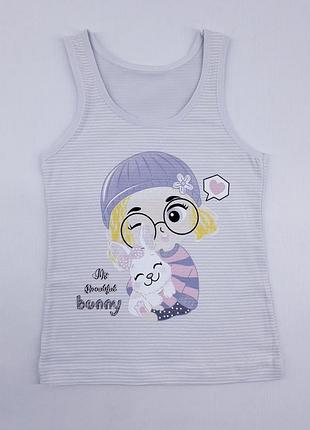 Майка для девочки donella 491079bb 122см 128см(р) серый