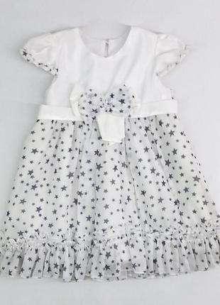Платье детское baby kids 5648 104см (р) белый с черным