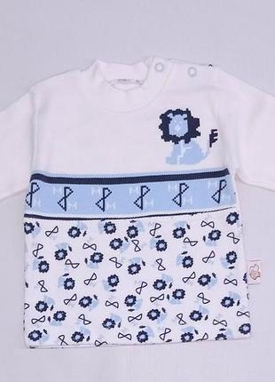 Кофточка puan 0937 56 см (р) білий із блакитним