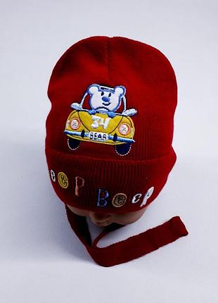 Демисезонная шапка kraft 2856 40-42см(р) красный