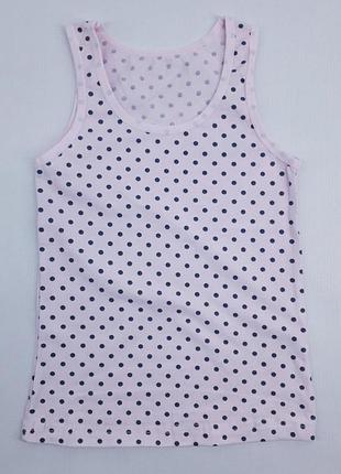 Майка для девочки donella 4370b 122см 128см(р) розовый горошек