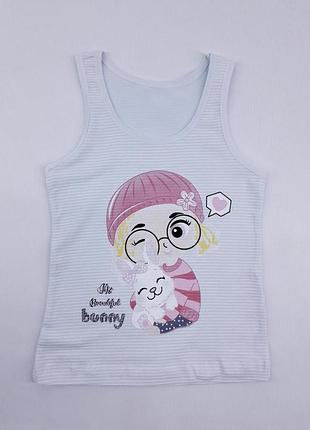 Майка для девочки donella 491079bb 122см 128см(р) голубой