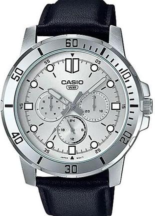 Годинник чоловічий casio timeless collection mtp-vd300l-7e сталевий корпус сріблястий циферблат
