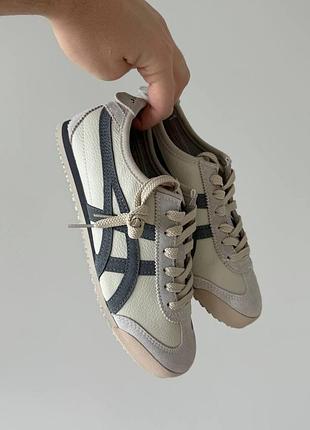 Сірі кросівки унісекс asics onitsuka tiger mexico 66 vintage birch midnight х асікс 36