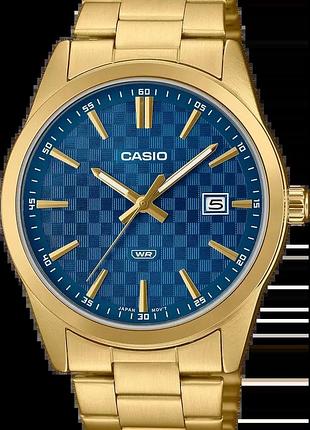 Мужские часы casio timeless collection mtp-vd03g-2a синий циферблат