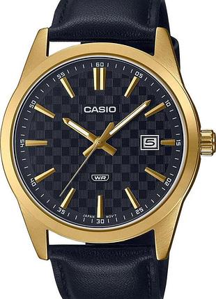Мужские часы casio timeless collection mtp-vd03gl-1a стальной корпус чёрный циферблат