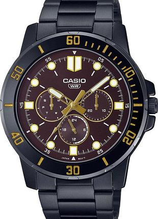 Мужские часы casio timeless collection mtp-vd300b-5e стальной корпус коричневый циферблат