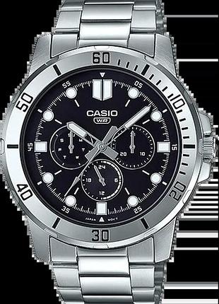 Мужские часы casio timeless collection mtp-vd300d-1e серебристый циферблат