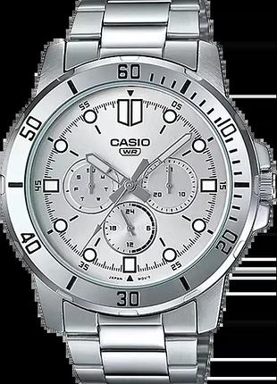 Мужские часы casio timeless collection mtp-vd300d-7e серебристый циферблат