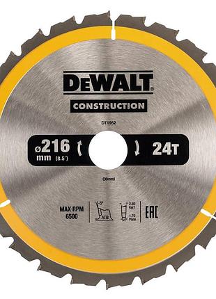 Диск пильний 216 х 30 (24т) dewalt dt1952
