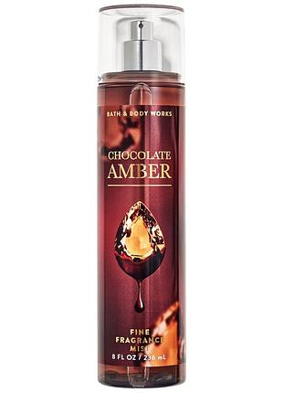 Парфюмированный спрей для тела bath & body works chocolate amber mist 236 мл