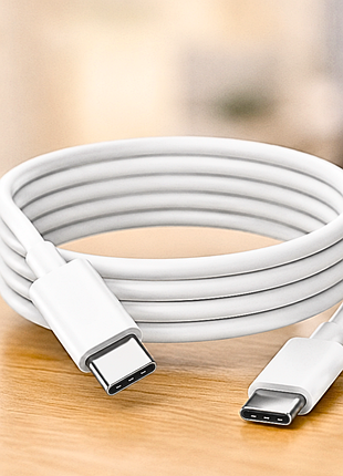 Кабель type-c - type-c 140 см erston для быстрой зарядки 6а, мощный usb-c провод 10 гбит/с