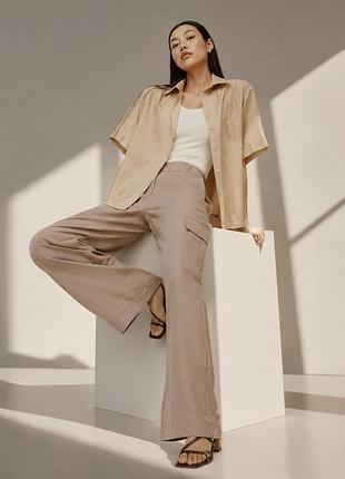 Брюки штани карго віскоза h&m