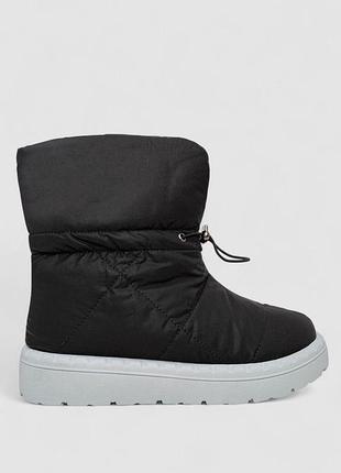 Дутики жіночі зимові на хутрі, колір чорно-сірий, 248rfm300