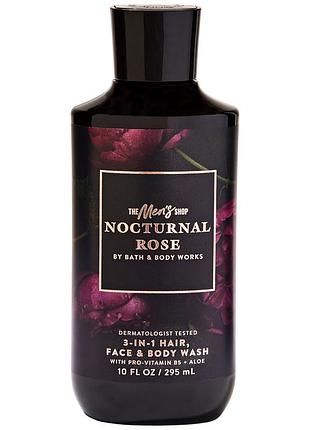 Парфюмированный гель для душа 3 в 1 для мужчин bath & body works nocturnal rose wash 295 мл