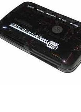 Кардридер usb-cr-4p 4-слотовый usb черный