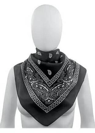 Платок черный ковбойский шейный 55*55 для ковбойской вечеринки (2 шт.)