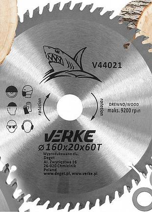 Диск verke 160 × 20 мм × 60t tdd- до дерева