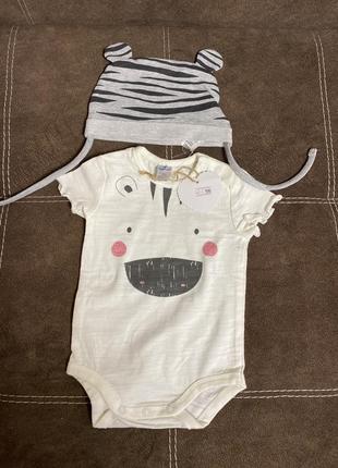 Набір бодік і шапочка 62