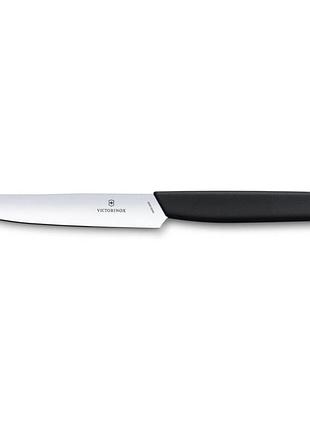 Ніж для стейків victorinox swiss modern 12 см, чорний (модель vx69003.12)