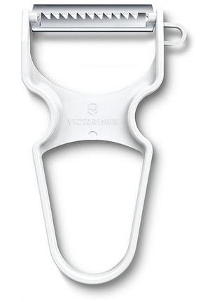 Овощечистка victorinox rapid vx60934 с одним лезвием, металлическая, белая