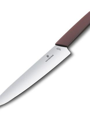 Ніж victorinox swiss modern carving 22 см, бордовий, модель vx69016.221b