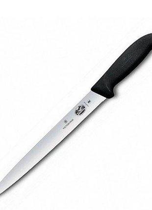 Ніж для нарізки victorinox fibrox sausage, 25 см, чорний (vx54473.25)