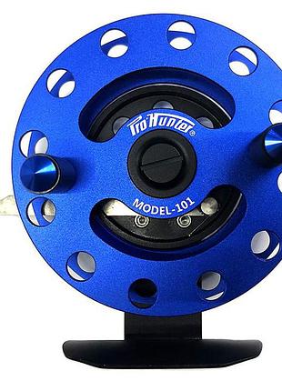 Катушка для зимней рыбалки prohunter ice fishing цвет gold и blue