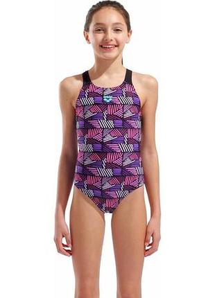 Купальник слитный для девушек arena candies swimsuit swim pro back мультиколор детский 128 см (0102810285-990