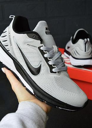 Nike zoom winflo running gray black жіночі кросівки світло‑сірі з чорним розмір 44/28,5см