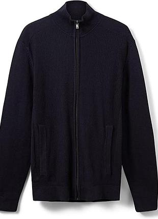 Кардиган basic structured knit jacket 1032303-13160 tom tailor l темно-синій 1032303-13160 m 4