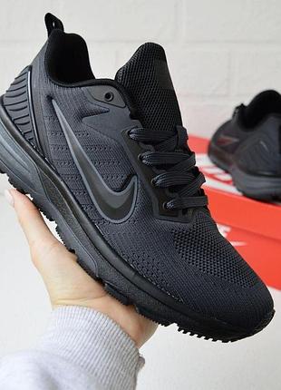 Nike zoom winflo running gray black чоловічі кросівки темно‑сірі з чорним розмір 44/28см