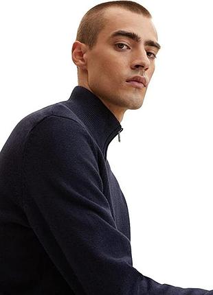 Кардиган basic structured knit jacket 1032303-13160 tom tailor l темно-синій 1032303-13160 3
