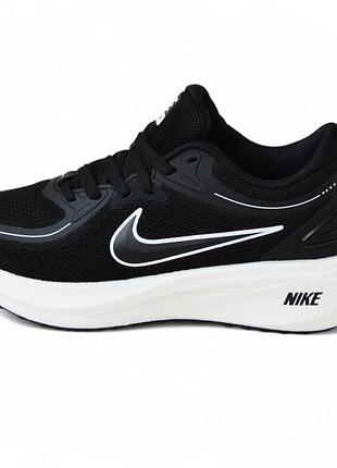 Nike zoom pegasus black white чоловічі кросівки чорні з білим розмір 42/26,5см