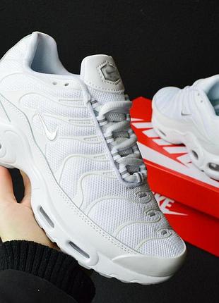 Nike air max tn plus white жіночі кросівки білі розмір 39/25см