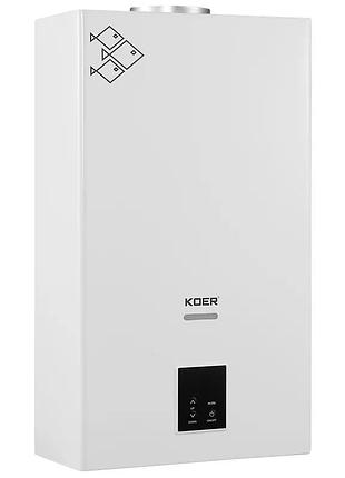 Газовая колонка koer kwh.g0210 white дымоходная с модуляцией 10 л/мин, цвет белый (kr5556)